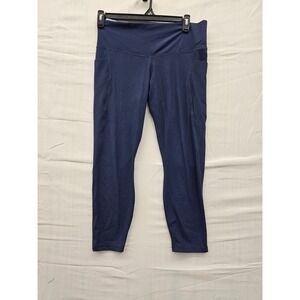 Member's Mark Everyday High-Rise Ankle Leggings Blue Cove XXL Pockets UPF 50